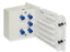 ICC 8 port Telco and splitter residential enclosure module with blue ports and terminal block connections for structured cab…