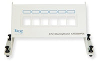 ICC 6 port blank residential panel with single RMS mount, featuring 7 blank ports in cream finish for structured cabling ins…