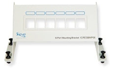 ICC 6 port blank residential panel with single RMS mount, featuring 7 blank ports in cream finish for structured cabling ins…