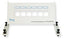 ICC 6 port blank residential panel with single RMS mount, featuring 7 blank ports in cream finish for structured cabling ins…