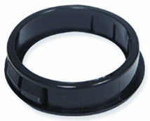 Black plastic grommet ring for network cable management in server racks, 10-pack bundle Main image