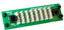 Green ICC 8-port telephone expansion module with terminal blocks and connectors for structured cabling installations