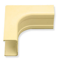 Ivory 3/4-inch ICC raceway inside corner cover with curved design for cable management