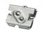 Gray plastic multi-purpose clip for networking cable management with dual oval openings and mounting brackets