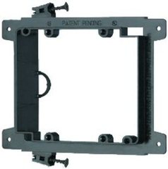Arlington 2-gang screw-on low voltage mounting bracket for new construction with dual adjustable screws