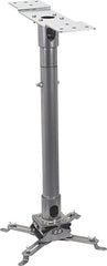 VMP yokeless low profile projector mount in silver with adjustable mounting bracket and telescoping pole for data center rac…