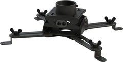 VMP Yokeless Low Profile Projector Mount in black with adjustable arms and mounting bracket for secure installation