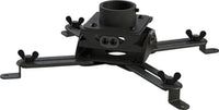VMP Yokeless Low Profile Projector Mount in black with adjustable arms and mounting bracket for secure installation