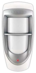 Paradox outdoor digital dual-optic high-performance PIR motion detector with white housing and gray sensor head Main image