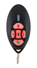 Black Paradox 2-way remote control with red backlit buttons and keychain attachment Main image