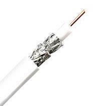 RG6 coaxial cable with bare copper conductor and white jacket, 500 ft bulk box