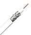 RG6 coaxial cable with bare copper conductor and white jacket, 500 ft bulk box