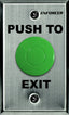 SD-7201GC-PEQ SECO-LARM push to exit plate with green button and stainless steel faceplate for door access control