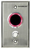 SECO-LARM vandal-proof stainless steel exit request plate with pink illuminated button and control knob