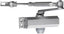 SECO-LARM Enforcer door closer showing top arm and bottom mounting bracket for metal and wood doors