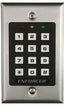 SECO-LARM indoor stand-alone access control keypad with 16-button numeric and symbol layout in stainless steel housing
