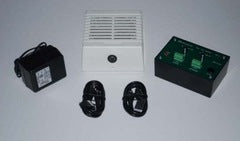 ETS 2 Way Audio Surveillance System components including white speaker unit, black transformer, green circuit board, and two… Main image