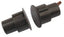 Brown recessed magnetic door contact sensor with 1 inch gap spacing for security systems