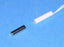 1/4 inch recessed magnetic alarm contact in white and black components on blue background