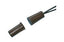 Flair Electronics 3/8 inch stubby alarm window contact in brown with separated magnetic and switch components