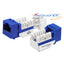 Wavenet Cat5e Keystone Jack in blue with white insert showing internal wiring terminals and RJ45 connector port