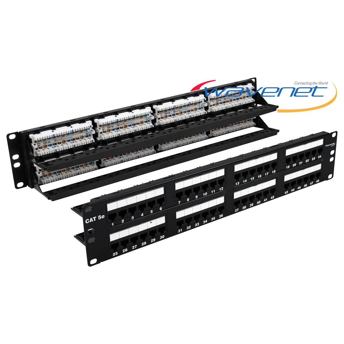 Wavenet Cat5e Patch Panel - 48 Port - 2U