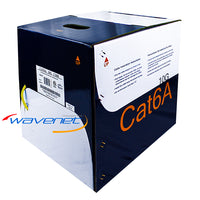 Wavenet Cat6A UTP 10G Riser CMR cable 1000ft box in yellow, professional networking cabling product