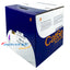 Wavenet Cat6e 600MHz Plenum CMP cable 1000ft box in purple with installation instructions and product labeling