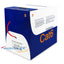 Wavenet Cat6 550MHz UTP Riser CMR cable 1000ft spool in red with blue and white packaging box
