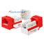 Wavenet Cat 6 Keystone Jacks in red and white with internal wiring diagram visible