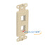 Wavenet 2 port Decora style insert in ivory with mounting brackets and cable openings