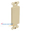Ivory blank Decora style faceplate with mounting holes and screw terminals for network cabling installations