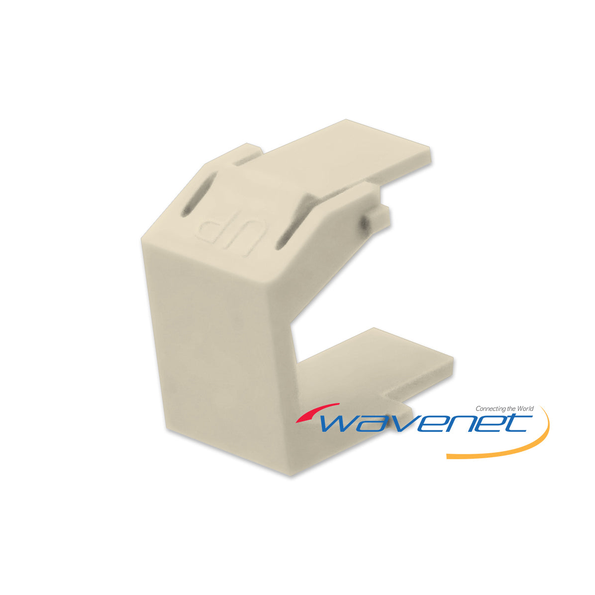 Wavenet light almond faceplate blank module for structured cabling installations and network rack setups
