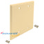 Ivory blank double gang flush style faceplate with mounting screws for structured cabling installations