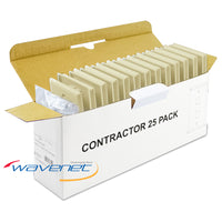 Wavenet 2-port single-gang ivory faceplate 25-pack with ID window labels in bulk contractor box