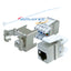 HD-6AKSJ-FTP Cat6 180-degree FTP shielded keystone jack connector with installation tool and component breakdown