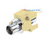 Wavenet BNC 75 Ohm Keystone Style Module in ivory with polished metal BNC connector and mounting hardware
