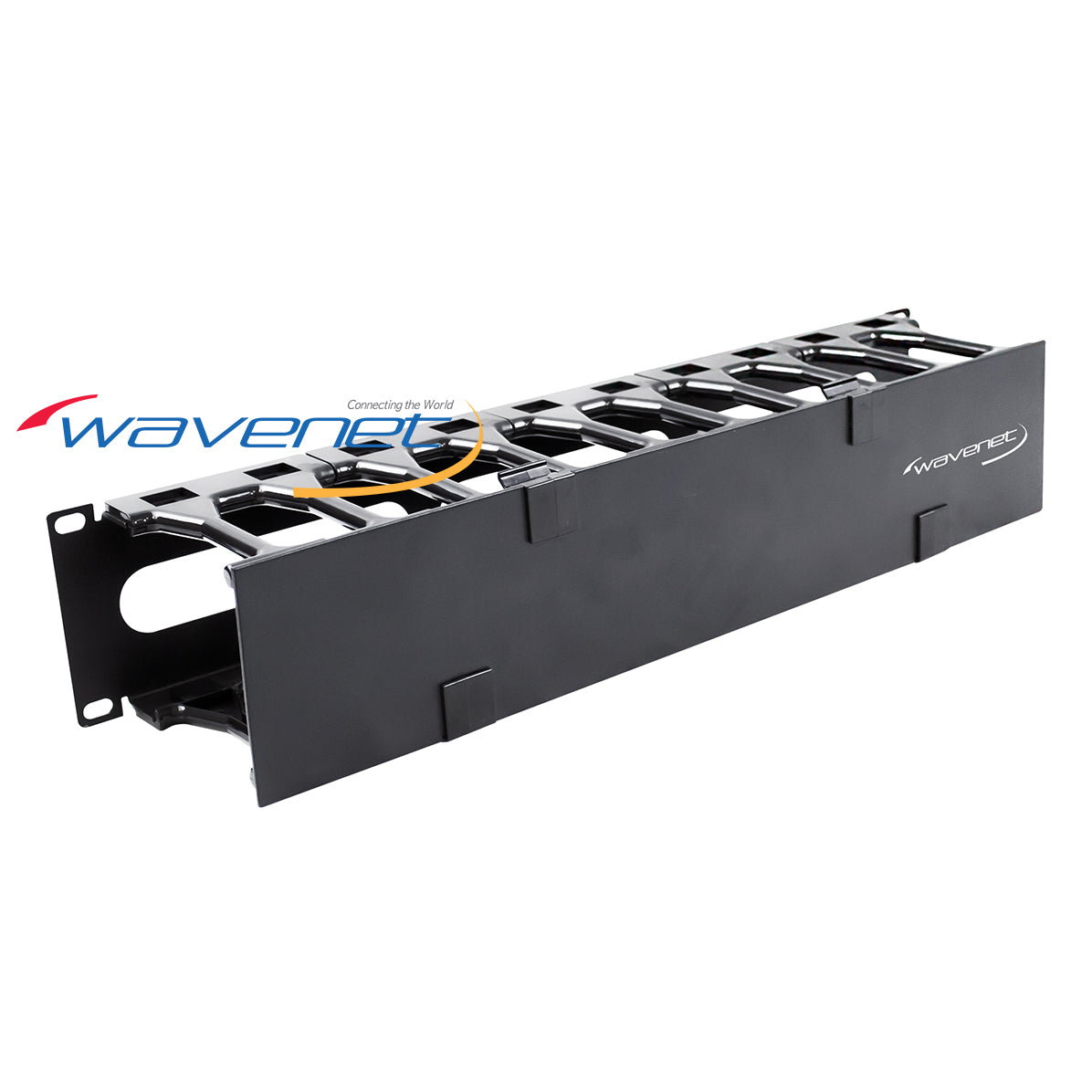 Wavenet MDH Series 2U high-density metal cable manager with multiple cable routing slots and mounting bracket for server rac… Main image