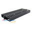 Wavenet PDH Double-Sided 1U Cable Manager with dual rows of cable routing slots mounted on black metal rackmount hardware