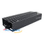 Wavenet PDH double-sided 2U cable manager with dual horizontal cable routing trays for server rack organization