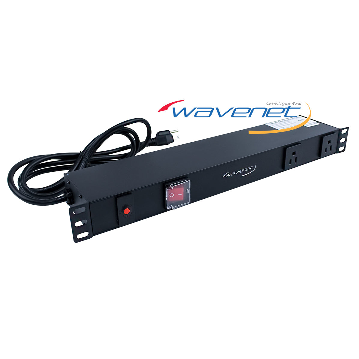 Wavenet PDU1012M-24 rack mount power distribution unit with multiple outlets and power cable Main image