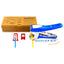 Jack4Pair keystone jack termination tool with blue handle, red keystones, and yellow cable crimper included in cardboard pac…
