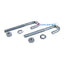 5/16 inch J-bolt kit with threaded studs, hex nuts, and washers for server rack and structured cabling hardware installations