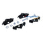 WL-RA2JT-BK T-junction bracket kit with black steel brackets, screws, nuts, and washers for network rack cable management