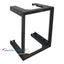 Wavenet 15U open frame wall rack with vertical mounting rails, cable management holes, and two horizontal shelves for networ…