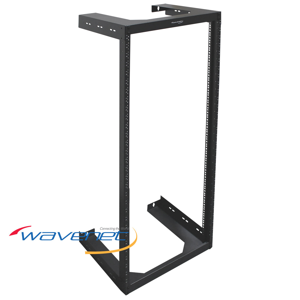 Wavenet 30U open frame wall mount server rack with vertical cable management rails and mounting hardware Main image