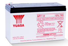 GS Yuasa 12V 7Ah sealed rechargeable lead-acid battery with red and white labeling Main image