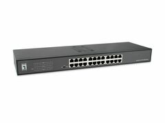GEU-2431 24-port gigabit ethernet network switch with rack mount capability for data center and server room installations