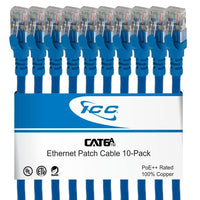 ICC Cat6A FTP Patch Cable  10 Pack- 1ft - Blue