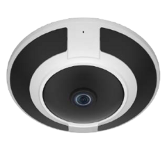 ZN8-80F12F18NL 12MP fisheye network camera with white and black dome housing for structured cabling systems Main image